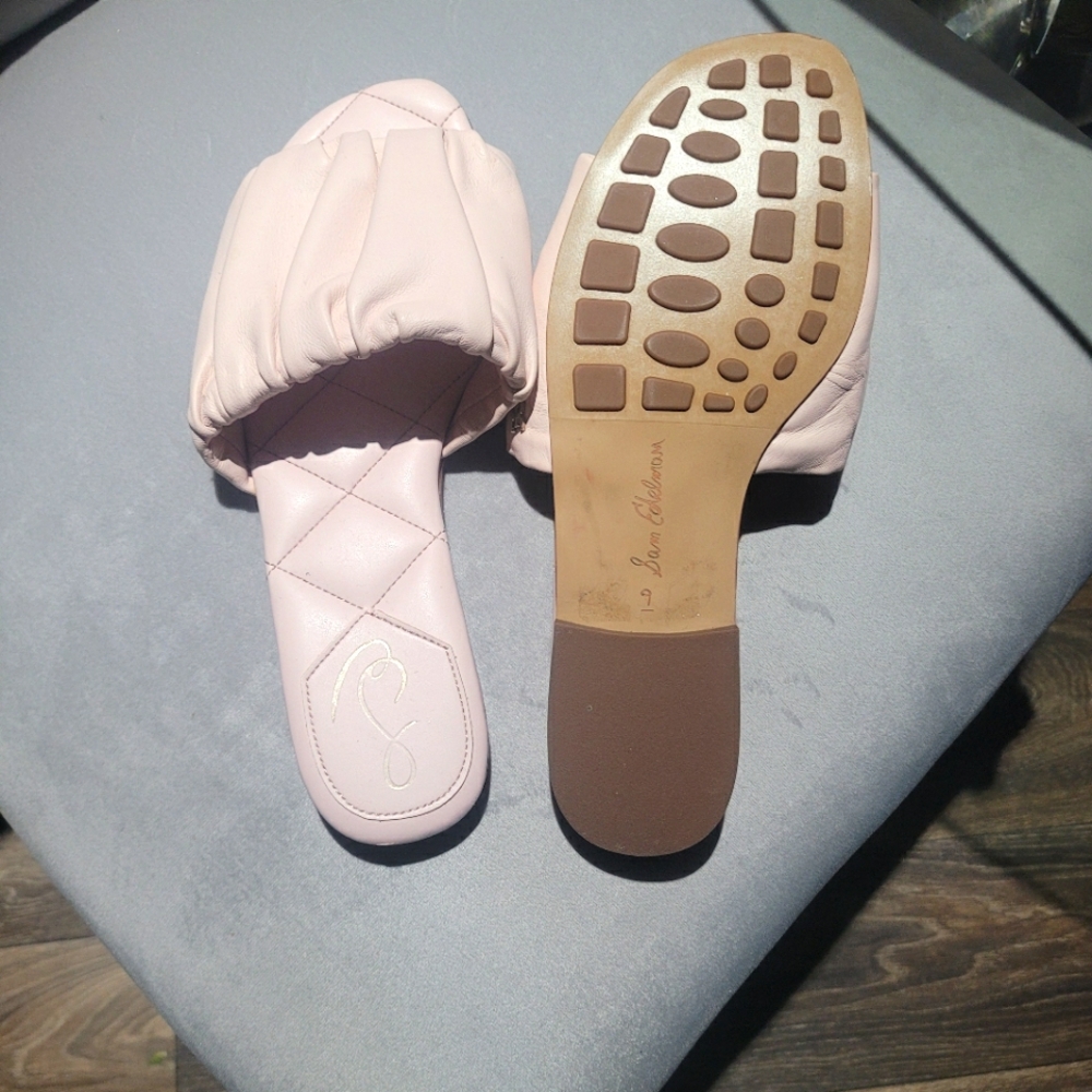 Elegant Soft Pink Women's Slide Sandals Nearly New